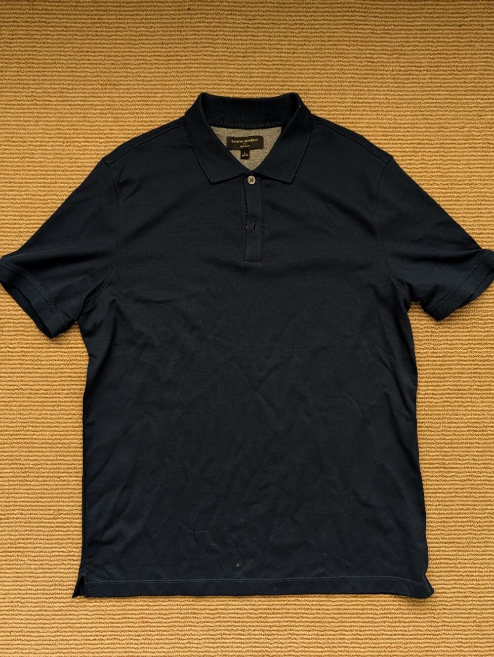 Banana Republic Dark Navy Short-Sleeve Polo